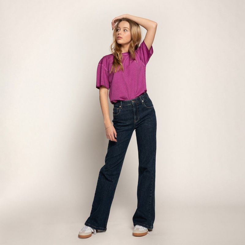 Frankie & Liberty Meisjes broek - Attitude Wide Leg - Dark Denim