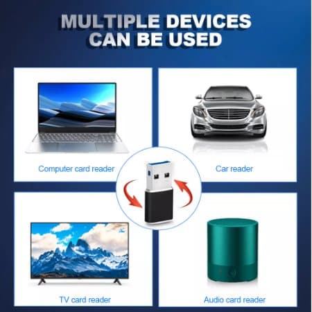 INF USB 3.0 (hann) til USB-C (hun) adapter Sort