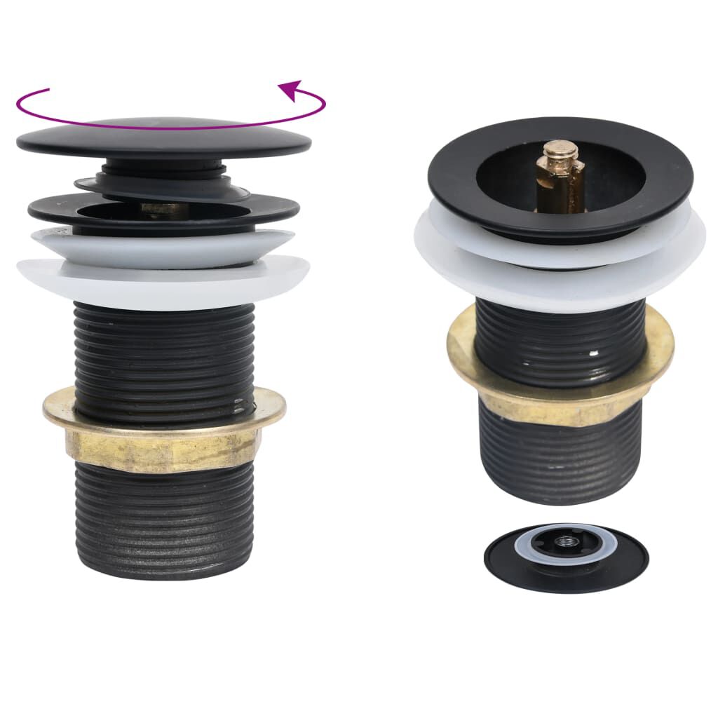 vidaXL Klik-Klak Stopper zonder Overloop, Zwart, 6,4x6,4x9,1 cm