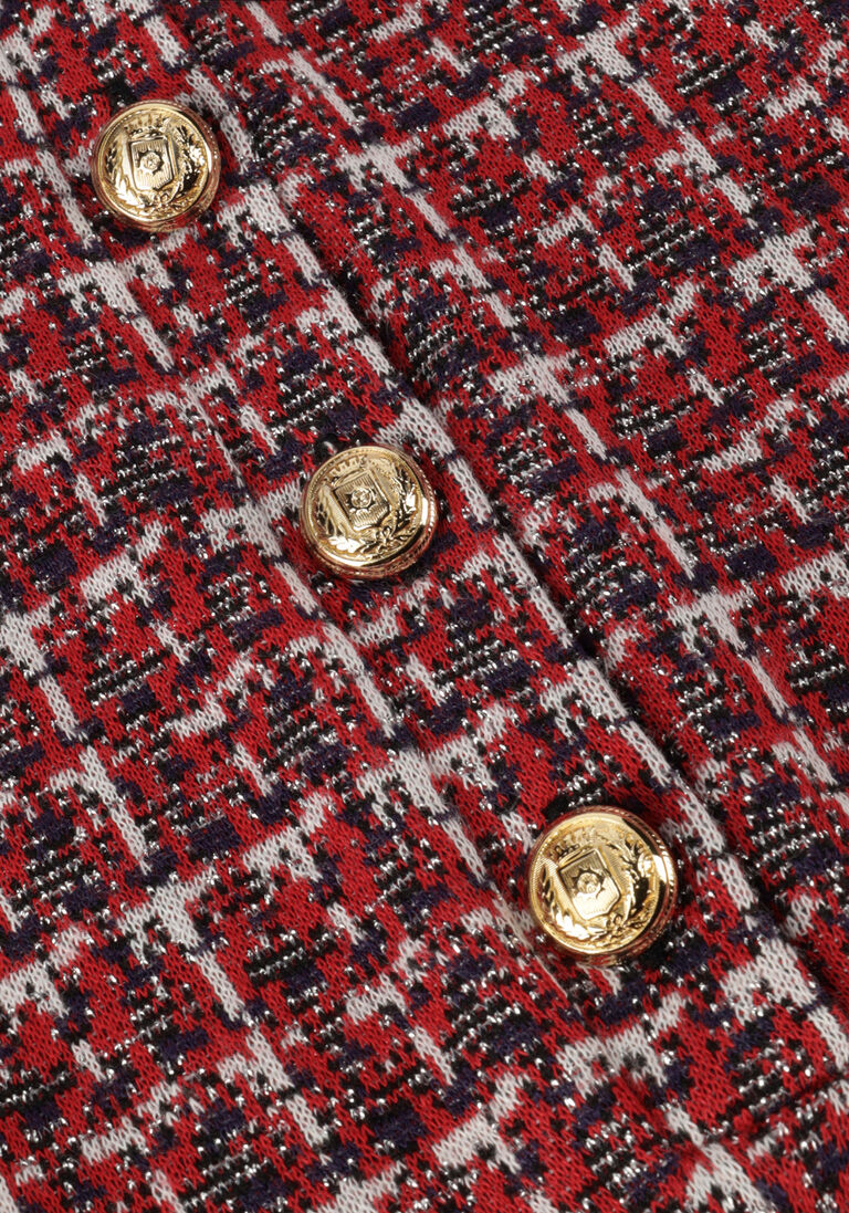 VANILIA rode vanilia  tartan tweed longsleeve