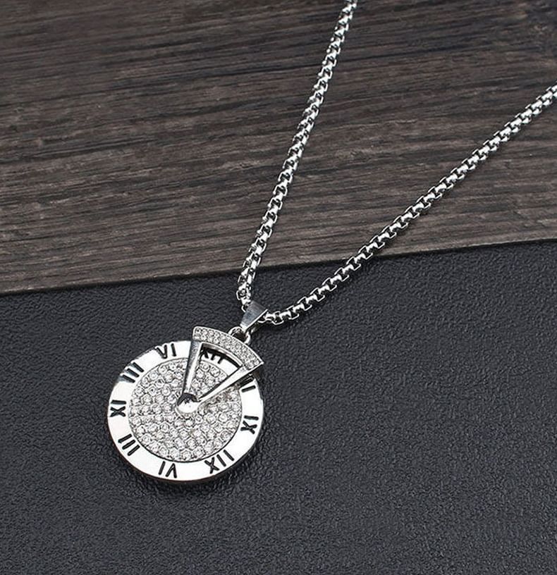Lilafey - Romeinse cijfer-steentjesketting met hanger