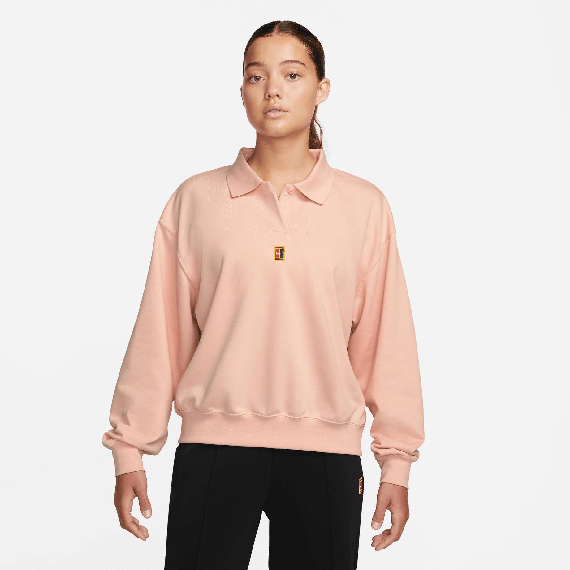 Nike| Damen Poloshirt NIKECOURT DRI-FIT HERITAGE Langarm