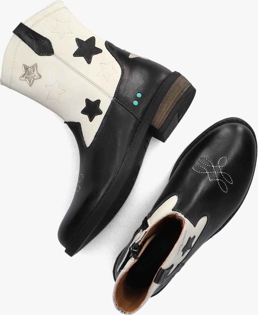 BUNNIESJR zwarte bunniesjr cowboylaarzen roos rodeo