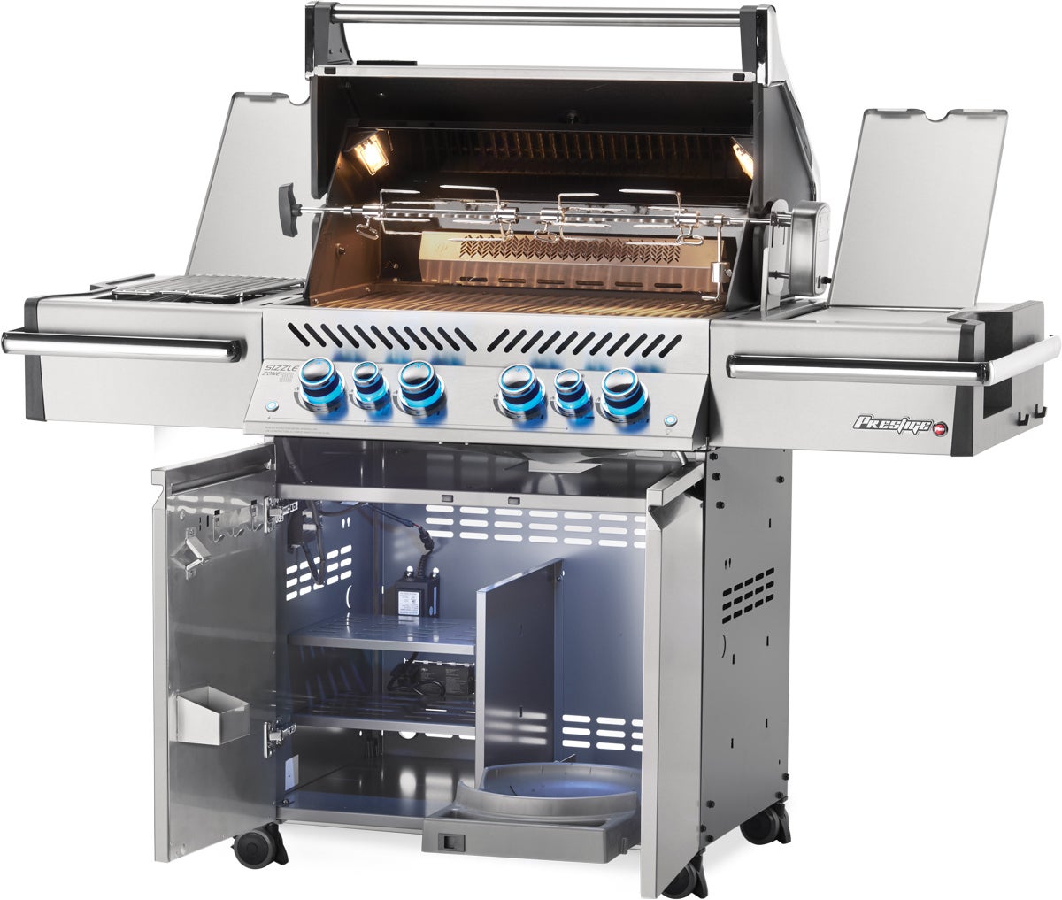 Napoleon gasbarbecue met achter- en zijbrander Prestige 169 x 64 x 132 cm