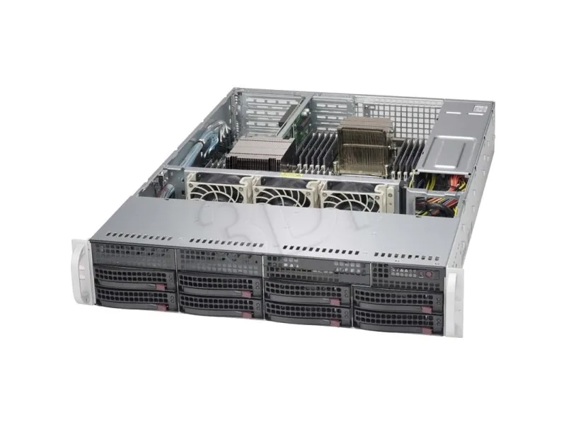 Supermicro SC825 TQC-600LPB - Rack-monterbar 2U - udvidet ATX - SATA/SAS - hot-swap 600 Watt - sort
