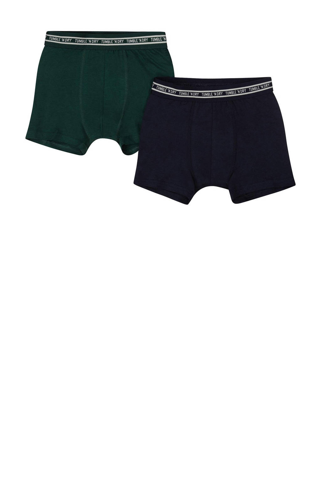 boxershort - set van 2zwart/donkergroen