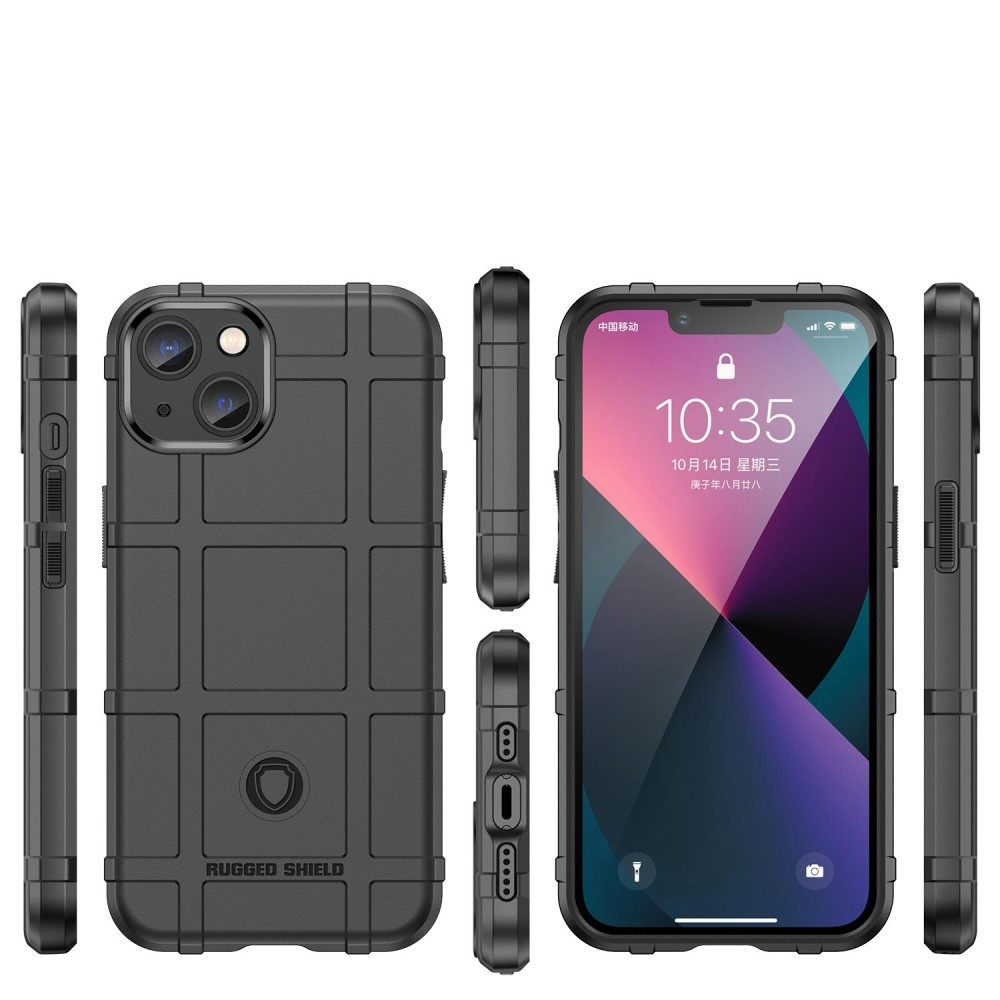 iPhone 14 Outdoor Gummi Schutzhülle Anti-Shock - Schwarz