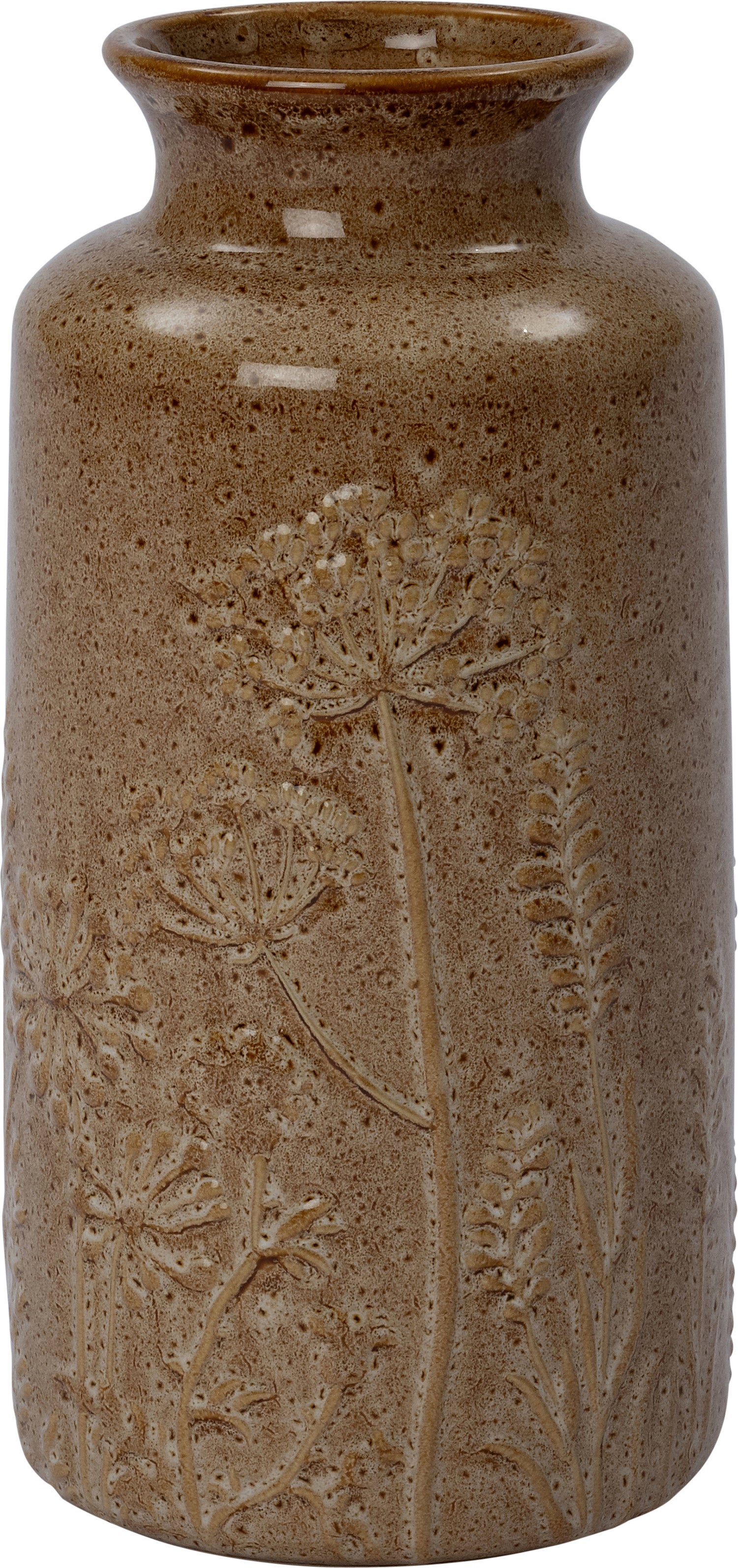 Intratuin vaas Bohdy bruin D 15,3 H 30,8 cm