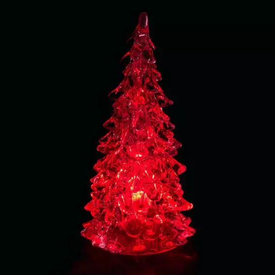 Sapin lumineux à piles (H8 cm) Noël Fantaisie Multicouleur