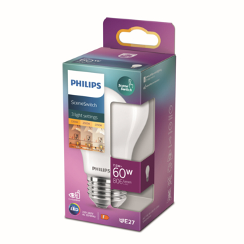 Philips LED peer E27 60W sceneswitch mat