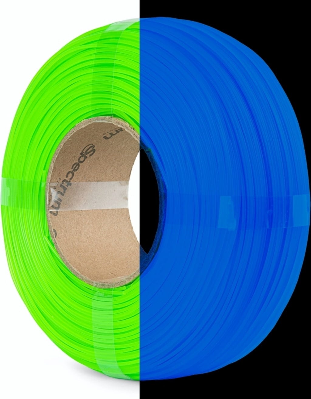 Spectrum  ReFill Premium PLA High Speed Neo Green UV, 1,75 mm / 1000 g    PLA ohne Spule für den Hochgeschwindigkeitsdruck in Neon Green