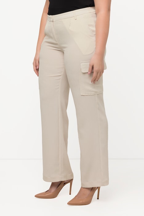 Cargohose, weites Bein, Cargotaschen, Hosenhaken