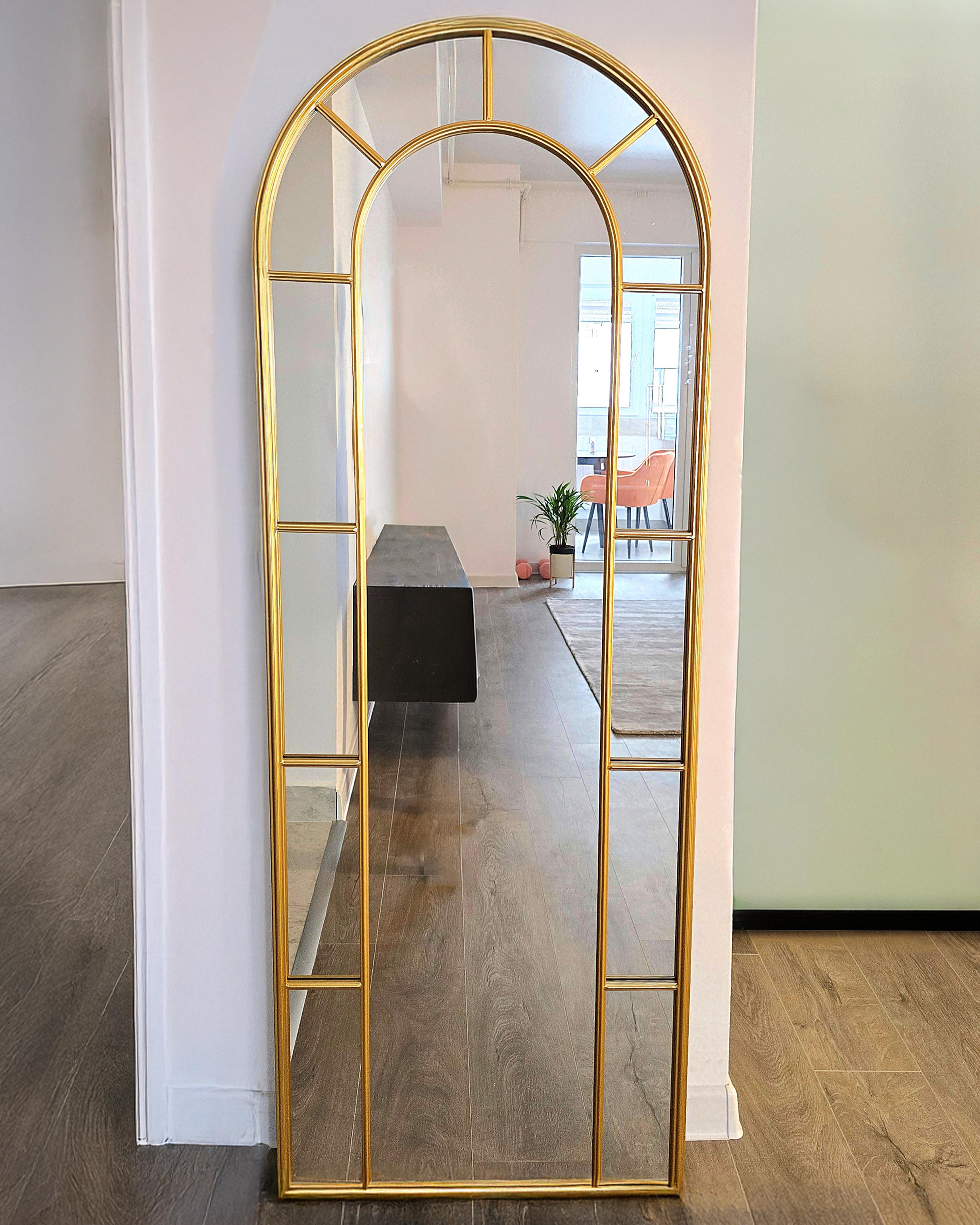 Wandspiegel CROSSES 60 cm 170 cm Metaal Goud