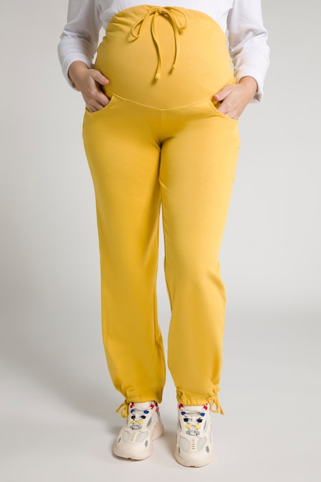 Bellieva-Sweatpants, extrabreiter Bund, Biobaumwolle
