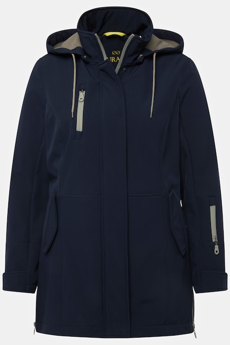 Softshell-Jacke, wasserabweisend, Kapuze