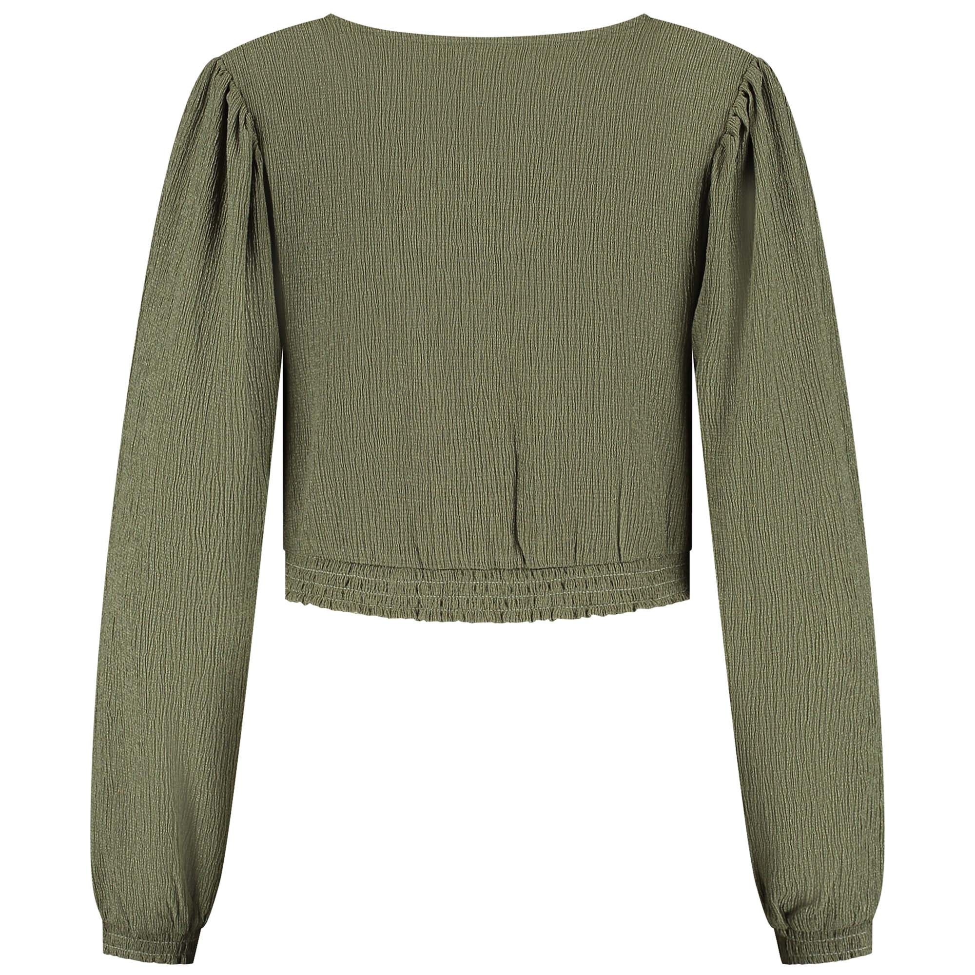 Prénatal zwangerschapsshirt lange mouwen effen groen