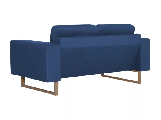 Ensemble de canapé 2 pièces Tissu Bleu