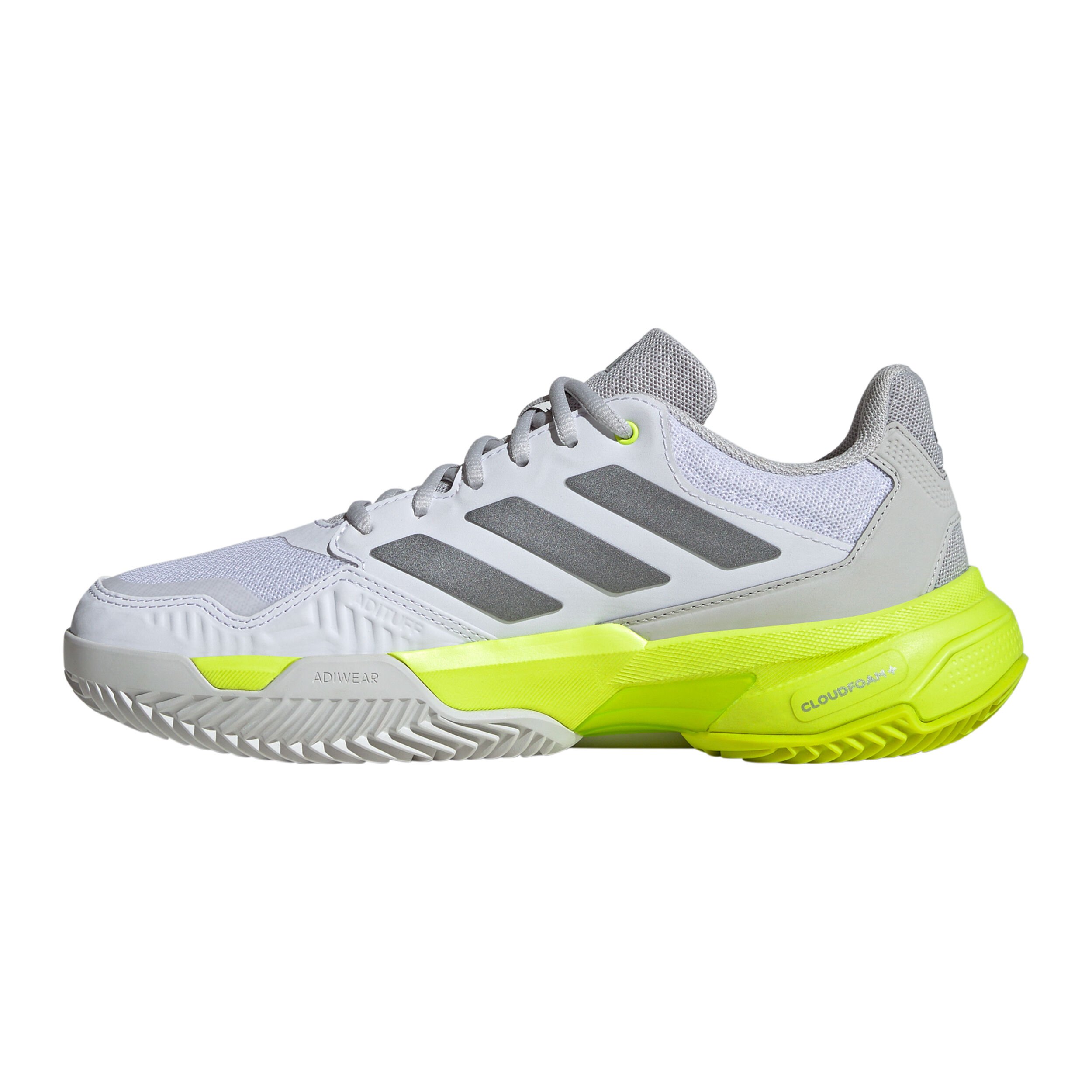 adidas CourtJam Control 3 Chaussure Terre Battue Femmes - Blanc , Jaune Lemon