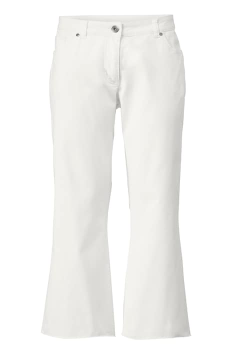 3/4-Jeans, mit Schlag und Fransensaum, 5-Pocket