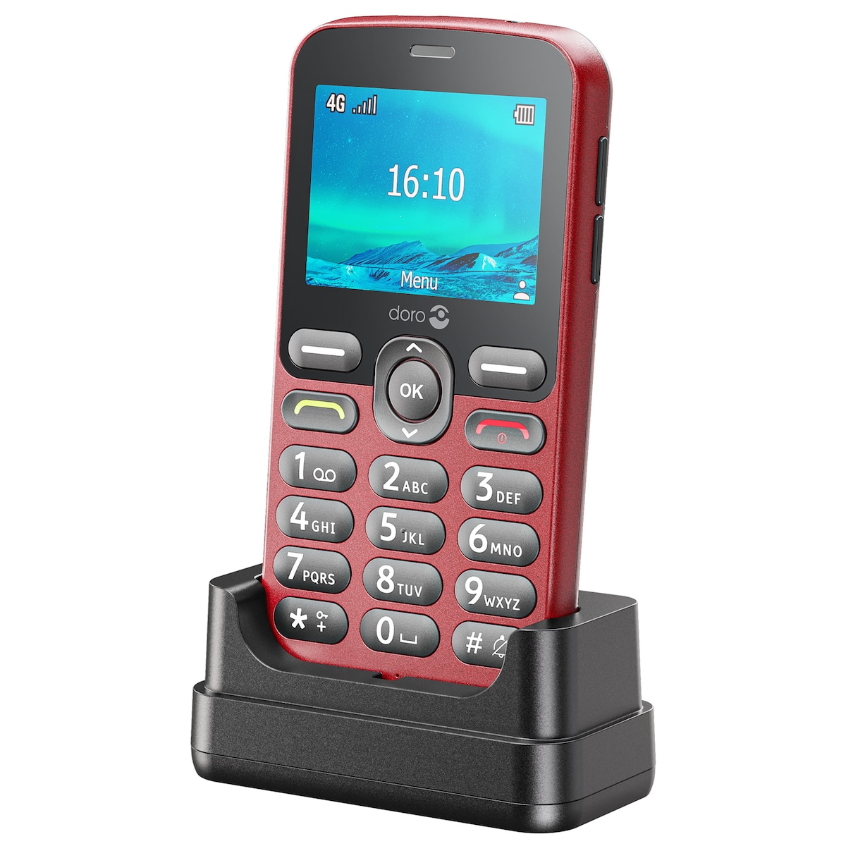 Doro 1881 mobiltelefon (rød)