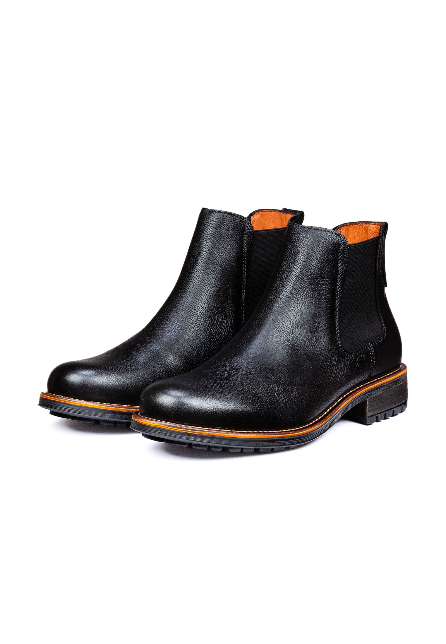 Zwart gladleren Fritz Chelsea boot