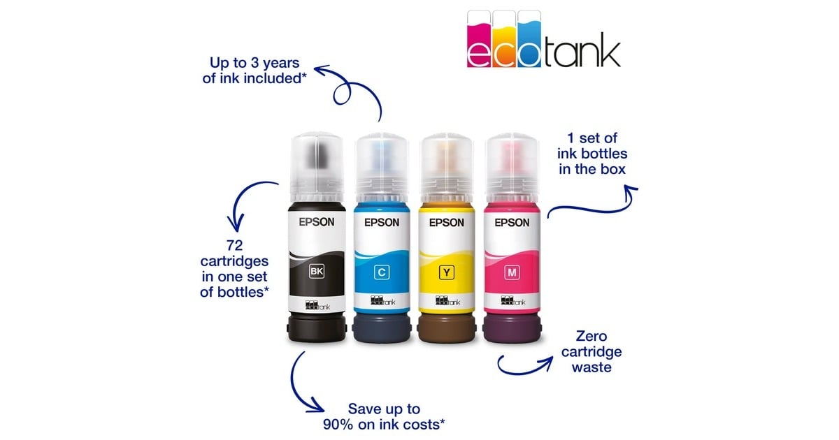 EpsonEcoTank ET-4800 all-in-one inkjetprinter met faxfunctie  (Zwart)