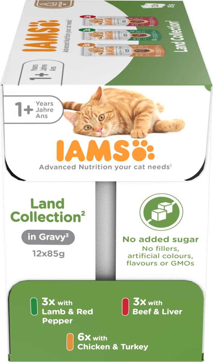 IAMS Delights natvoer Land Collection Gravy adult 85 g 12 stuks