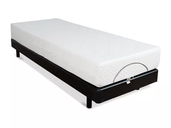 BELLECOUR LITERIE | Ensemble BODYSOFT 80x200 cm | Sommier électrique + Matelas Mémoire de forme