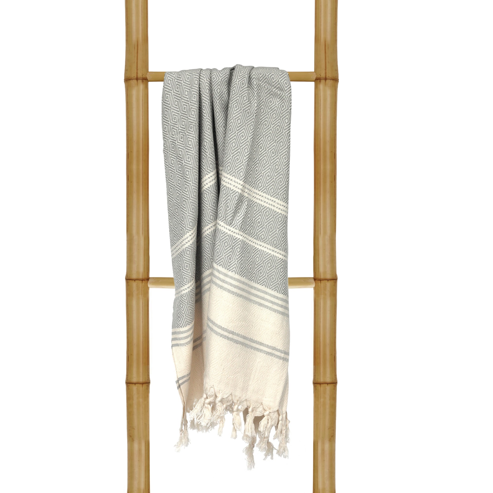 Hamamtuch 'Bergama', grau, L 175 cm, B 95 cm von fischer's lagerhaus