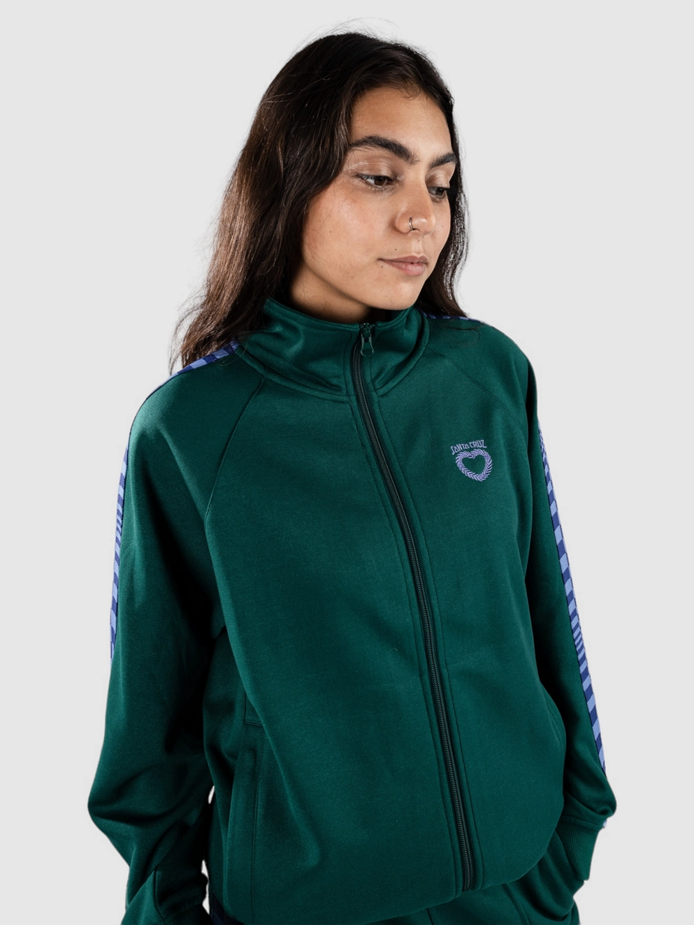 Santa Cruz Oregon Track Top Zip Hoodie emerald