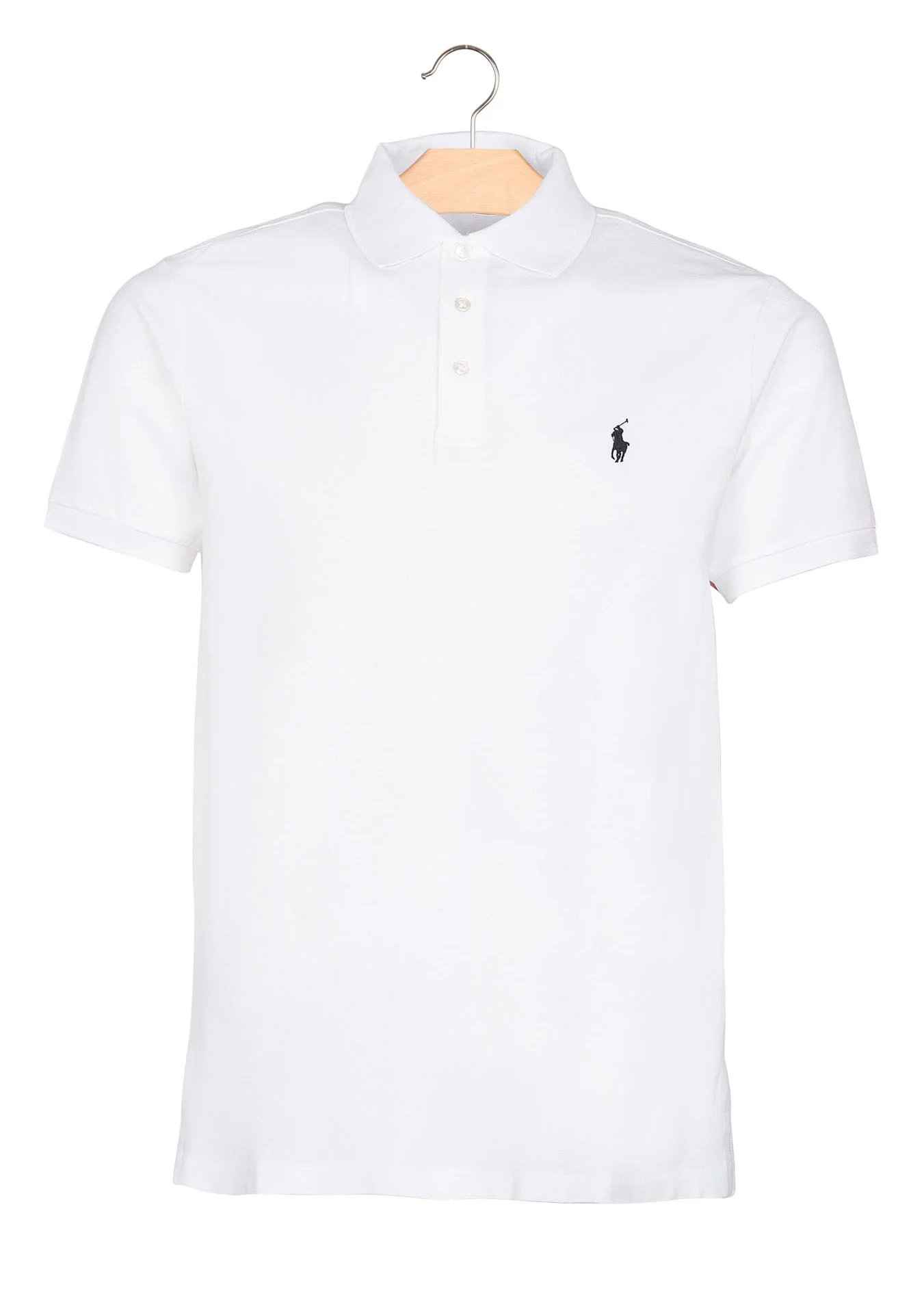 Polo slim-fit en coton piqué stretch | Blanc