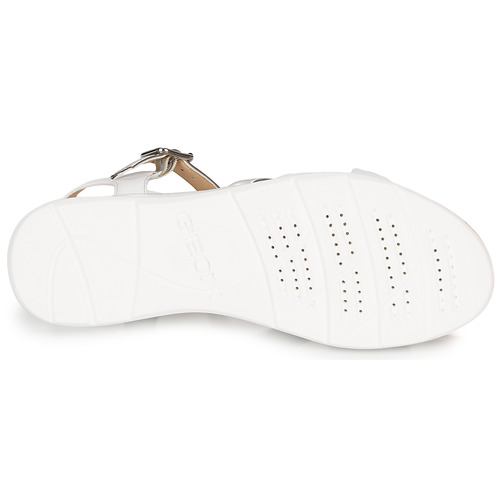 Geox - D SANDAL HIVER - Argenté / Blanc
