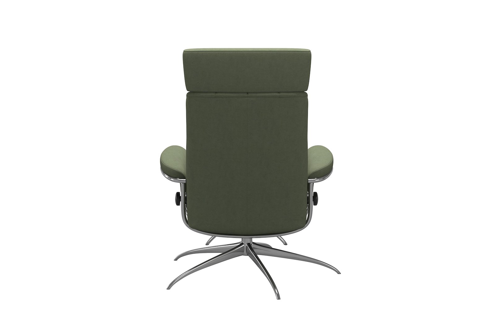 London lenestol m/krakk Tekstil Calido Green - Star - Chrome