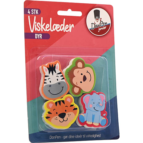 Danpen viskelæder 4-pak - dyr