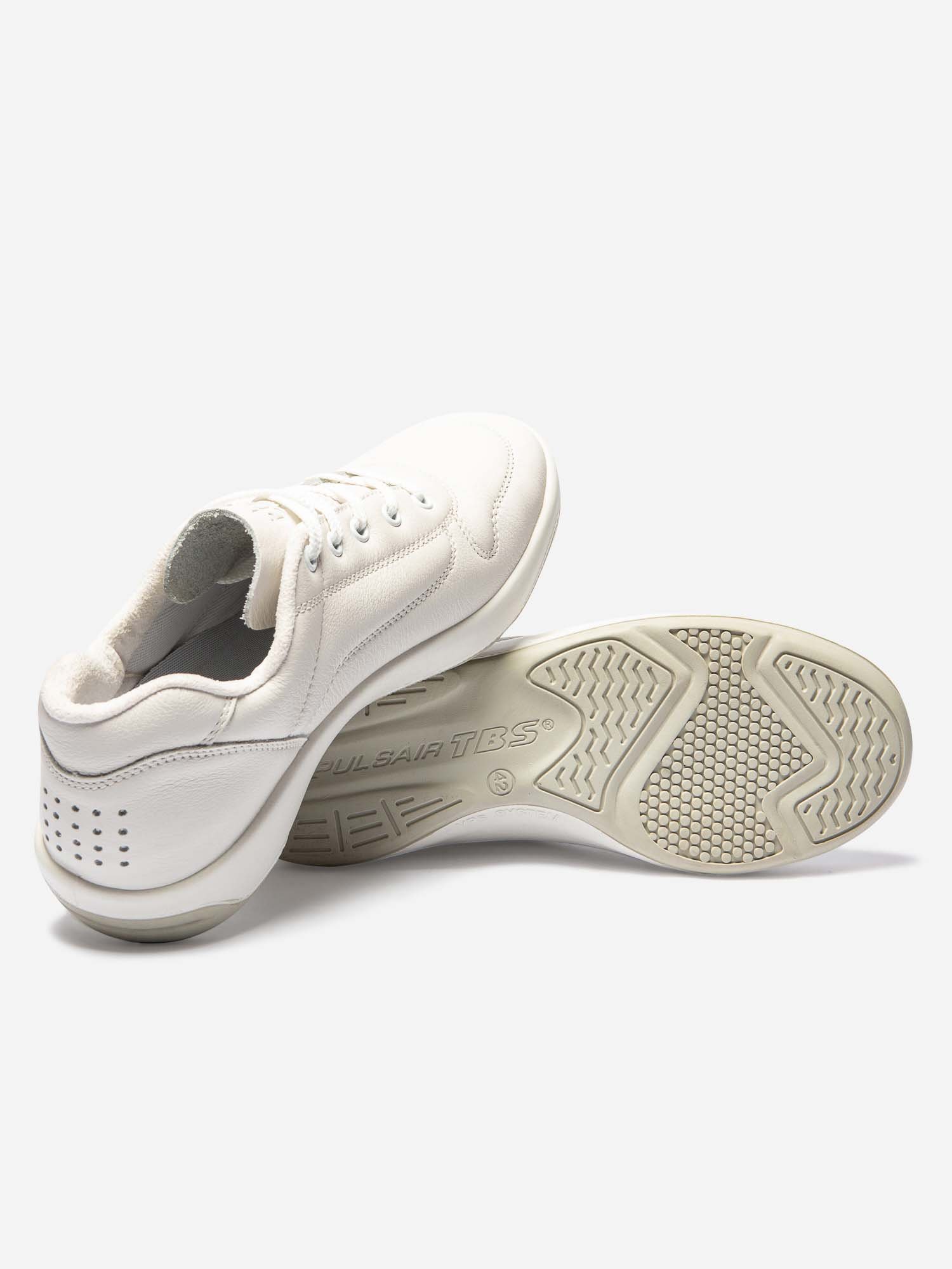 Baskets Homme Confort Dessus Cuir Blanc