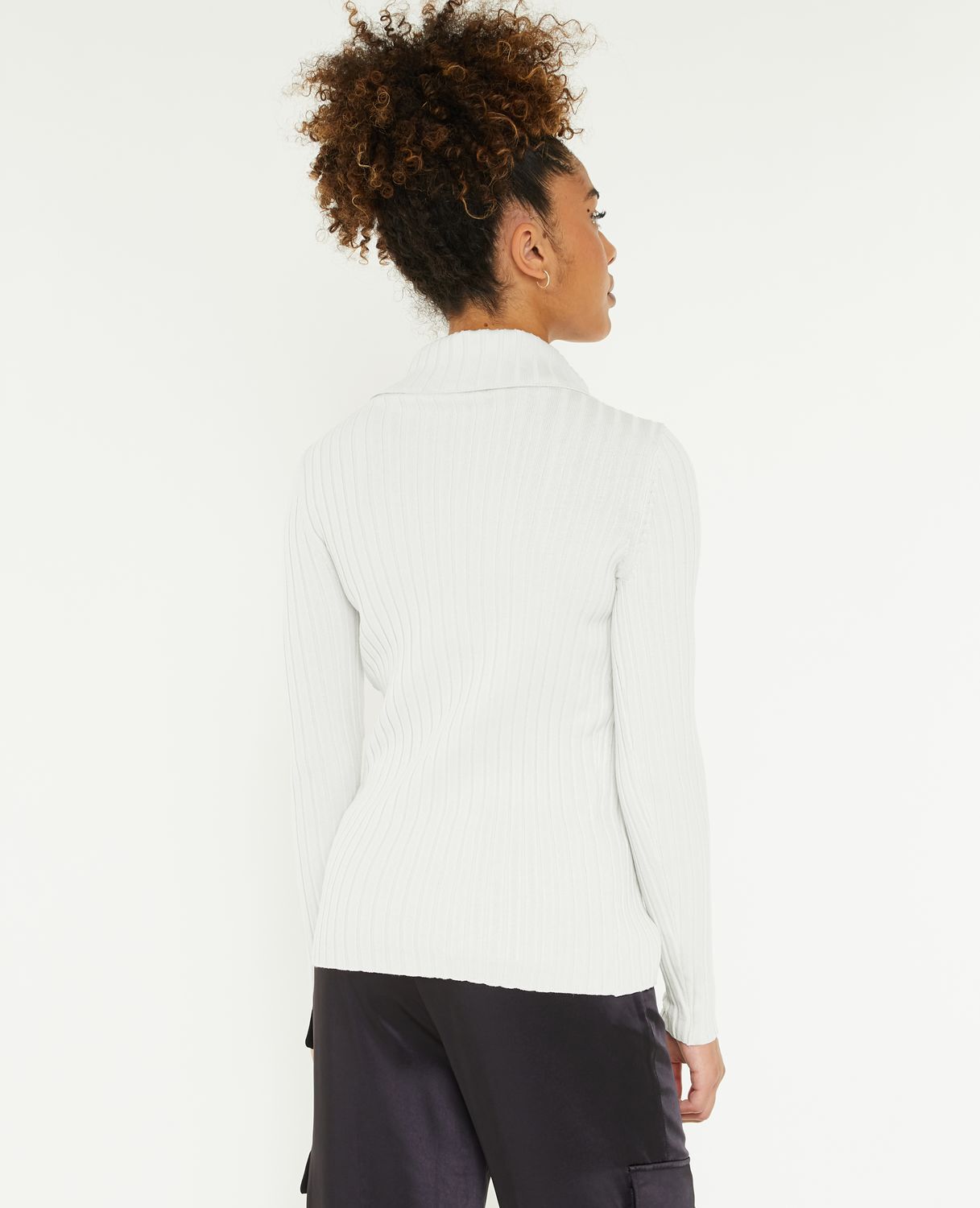 Gilet zippé col montant - Blanc