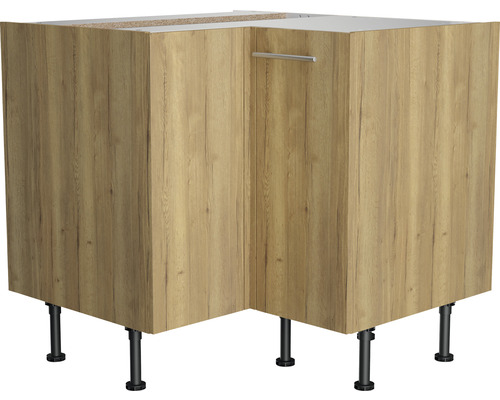 Optifit hoekonderkast Erik290 BxDxH 90x58,4x87 cm wild eiken structuur mat gedemonteerd scharnier omkeerbaar (links of rechts te monteren)