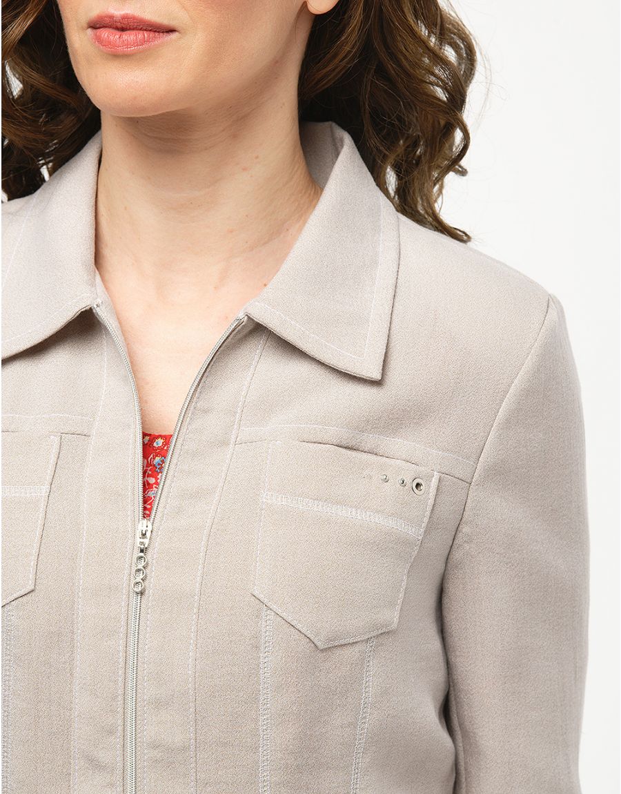 Veste chic courte beige