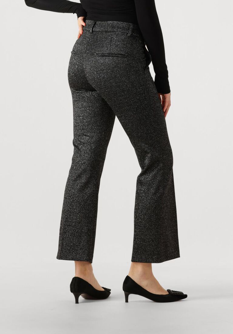 donkergrijze cambio flared broek francoise cropped