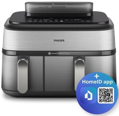 Philips - Airfryer 5000-serie NA555/00 - Airfryer - Zwart - Kunststof