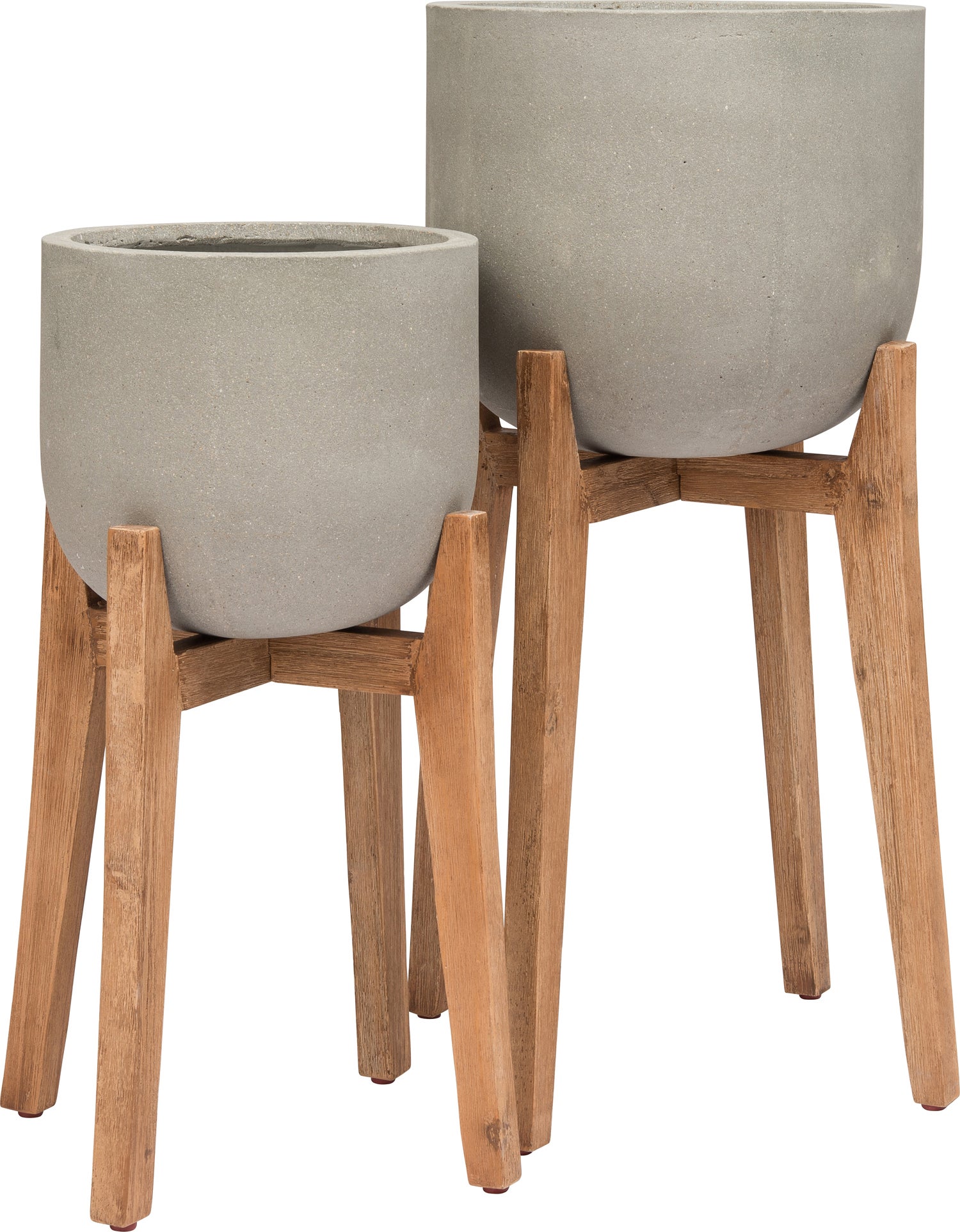 Intratuin bloempot met standaard Sabine lichtgrijs D 37 H 81 cm