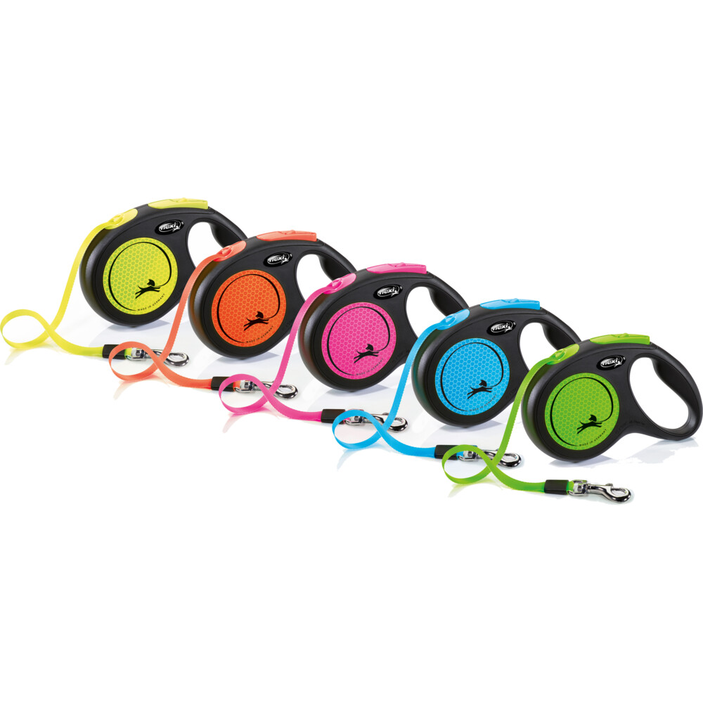 Flexi Rollijn New Neon Tape 5 mtr tot 25 kg Groen