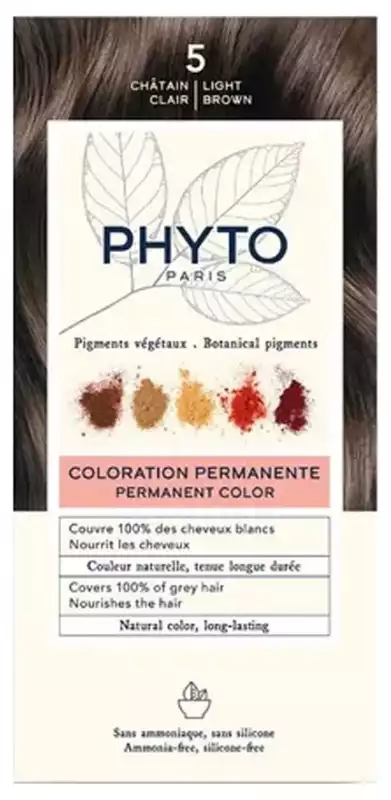 Kit Coloration - 5 Chatain Clair - Phyto