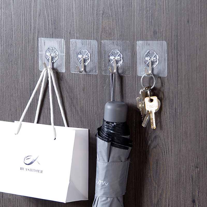 (6er Set) Selbstklebender Wand Haken Multifunktions Aufhänger für Badezimmer / Küche / Wohnzimmer