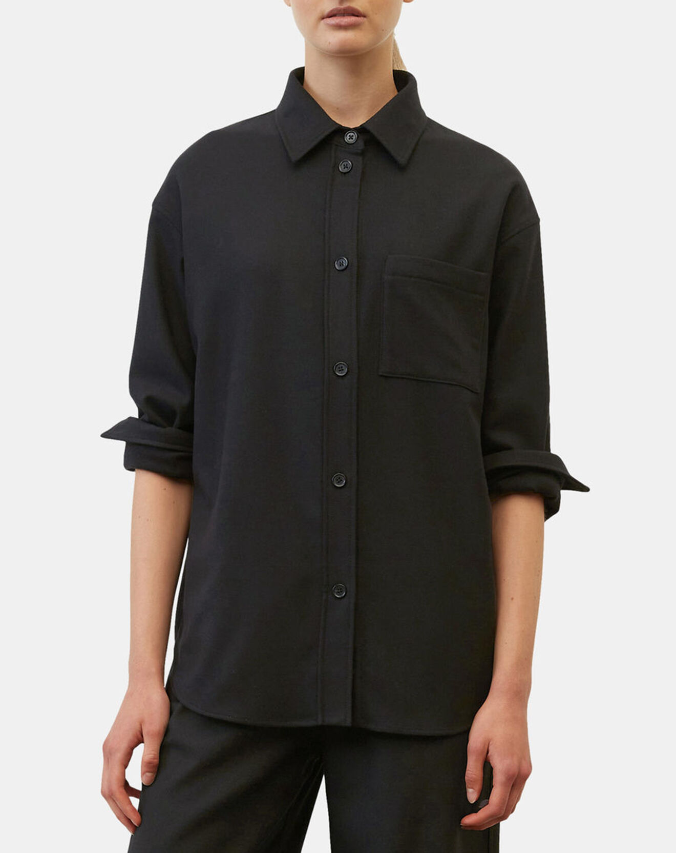 Marc O'Polo Surchemise en Laine mélangée noire