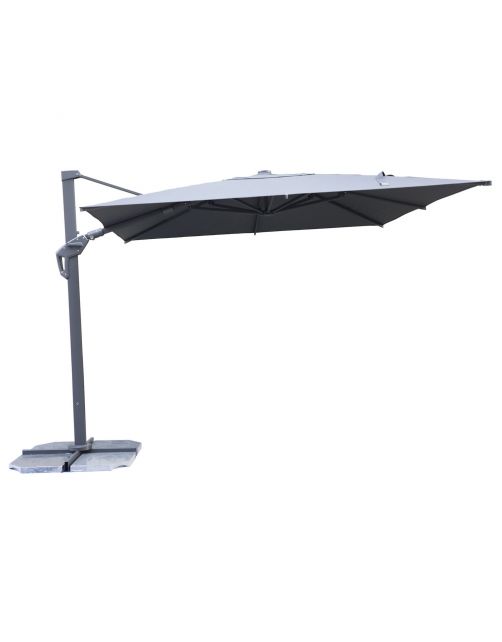 Bestgarden Zweefparasol King Roma - Tuinmeubelen - 3x3 m Antraciet
