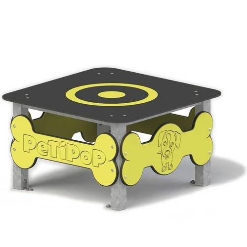 Mesa da série Agility, amarela e preta