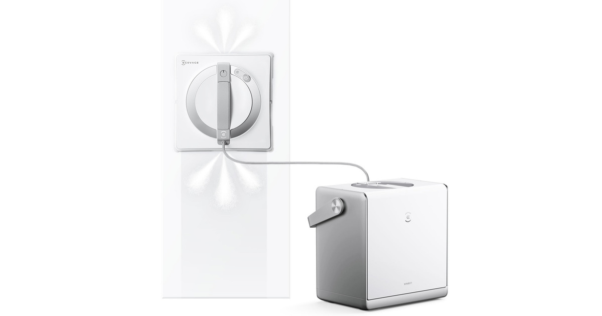 ECOVACSWINBOT W2 PRO OMNI raamreiniger  (Wit, 126 watt, met draagbaar dockingstation)