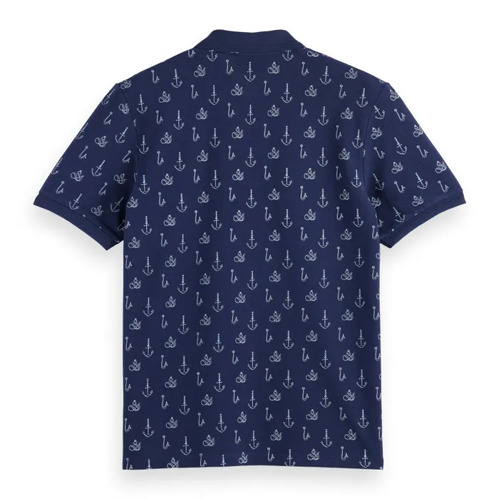 Scotch & Soda Mini Allover Print Polo Heren