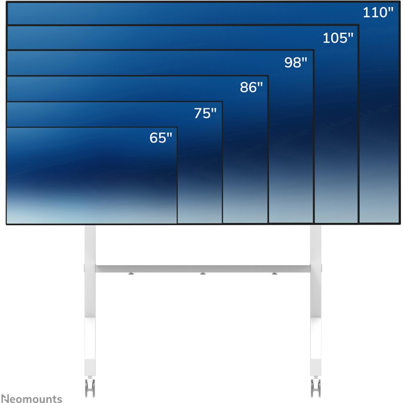 Neomounts FL50-575WH1 Support au sol mobile pour écran 65-115